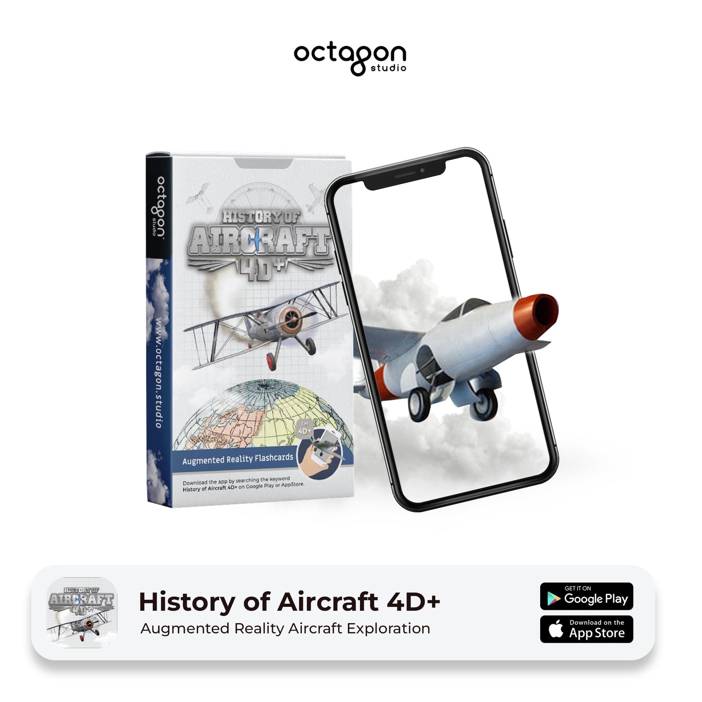 Aircraft 4D+ Augmented Reality Cards