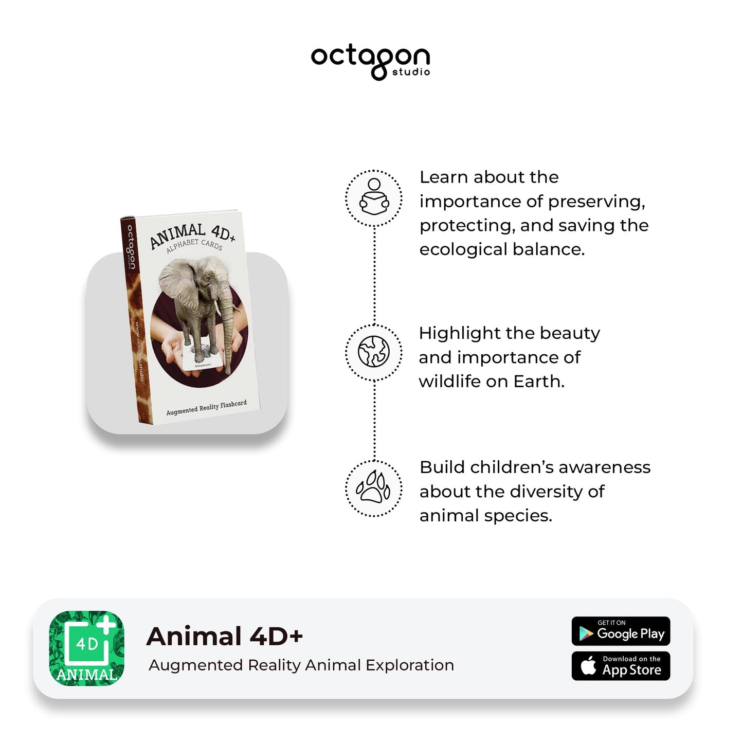 Animal 4D+ Augmented Reality Cards