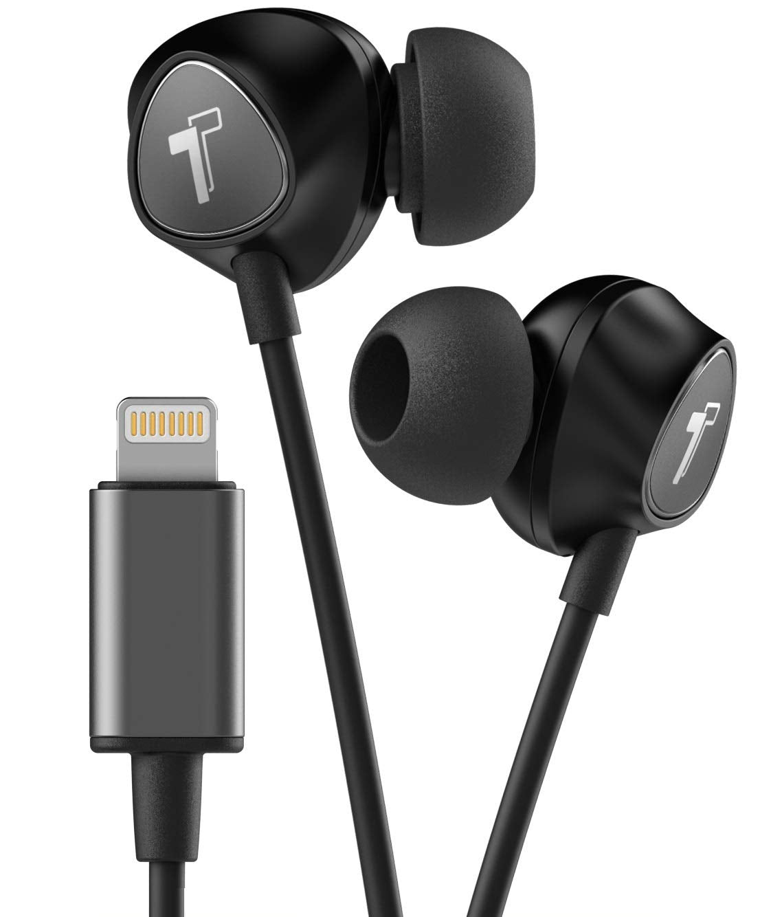 Thore MFi Lightning Earbuds with Remote & Mic – Black (Pouch included) NEW