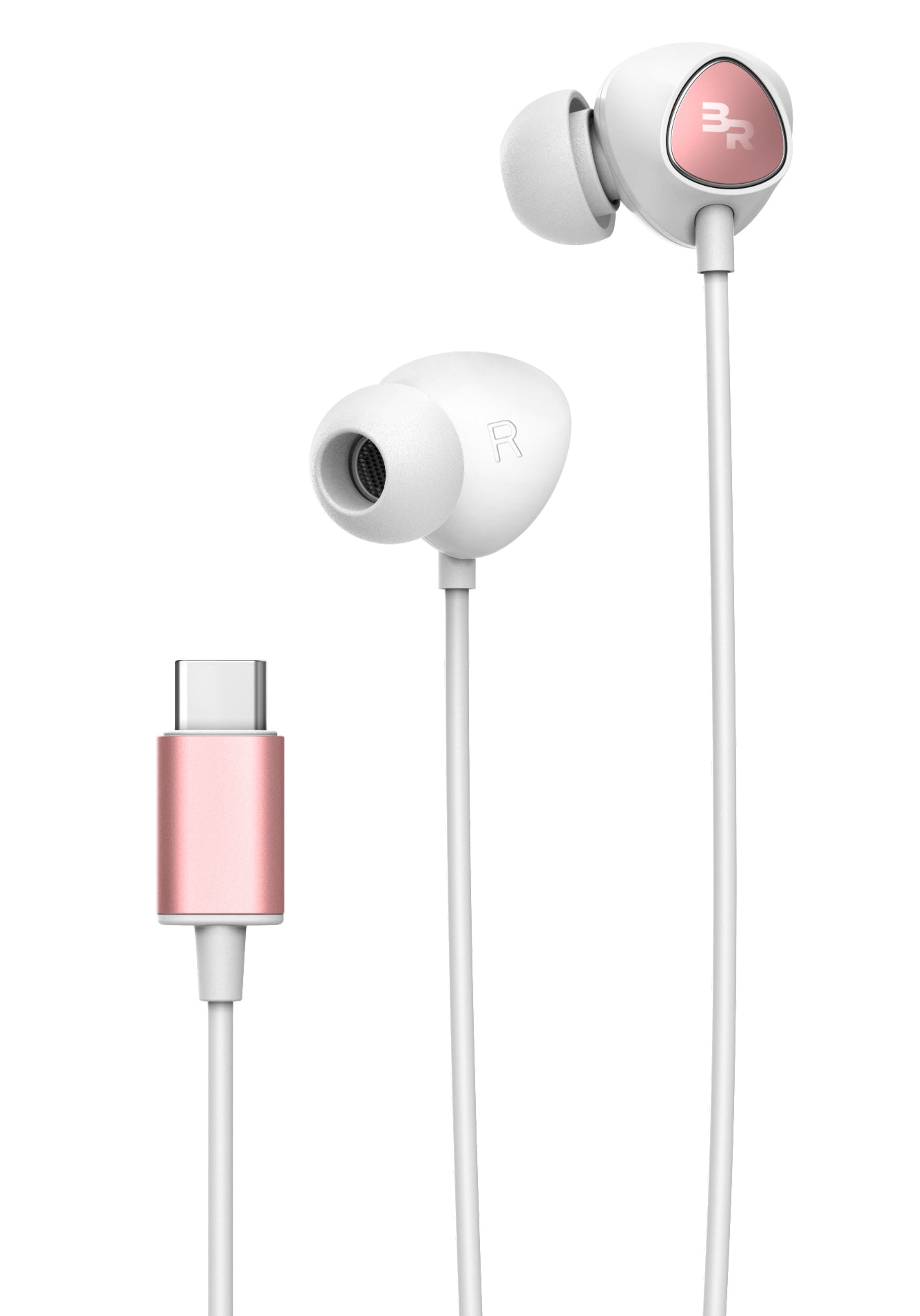 Type-C USB-C In-Ear Earphone Headset Headphone Earbuds Wth Wire-controlled Mic