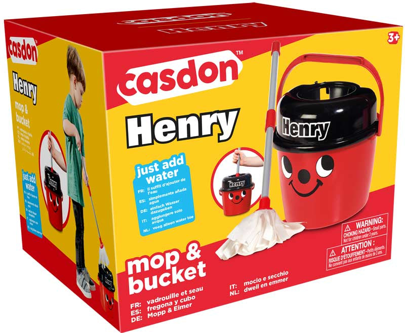 CASDON HENRY MOP AND BUCKET Fun Cleaning Role Play Toy for Kids (Ages 3+)