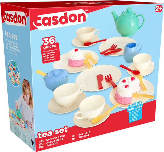 Casdon Tea Set – Ultimate Pretend Play Tea Party Set for Kids (30+ Accessories, Ages 3+)