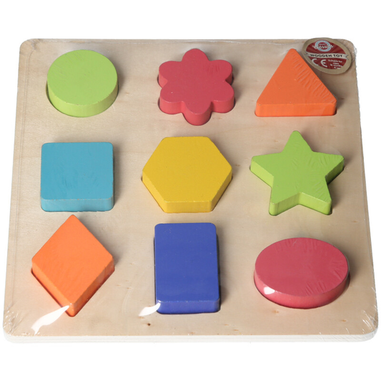 Bright Wooden Shape Sorter Puzzle – Educational Toy for Toddlers