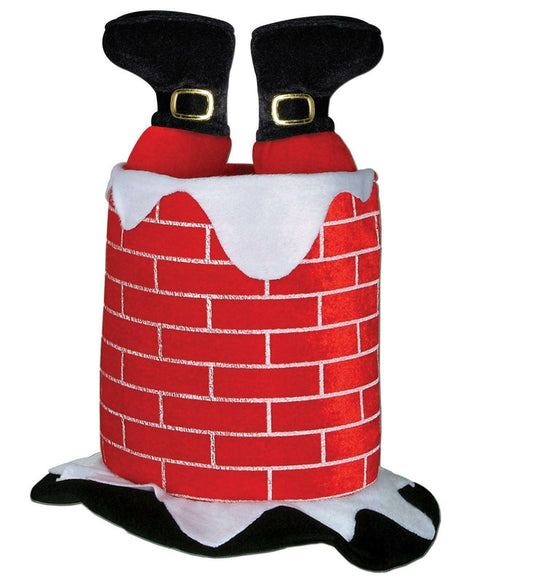 Christmas Santa Chimney Novelty Hat Fancy Dress Xmas Party Accessory Costume