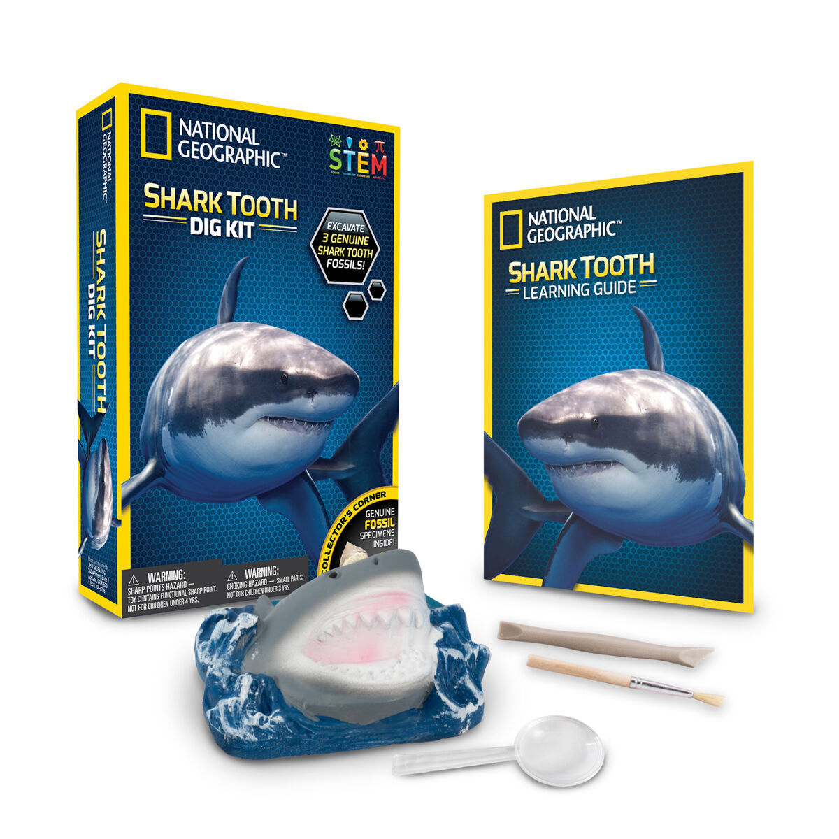 National Geographic Shark Tooth Dig Kit STEM Educational Activity Kit Brand New