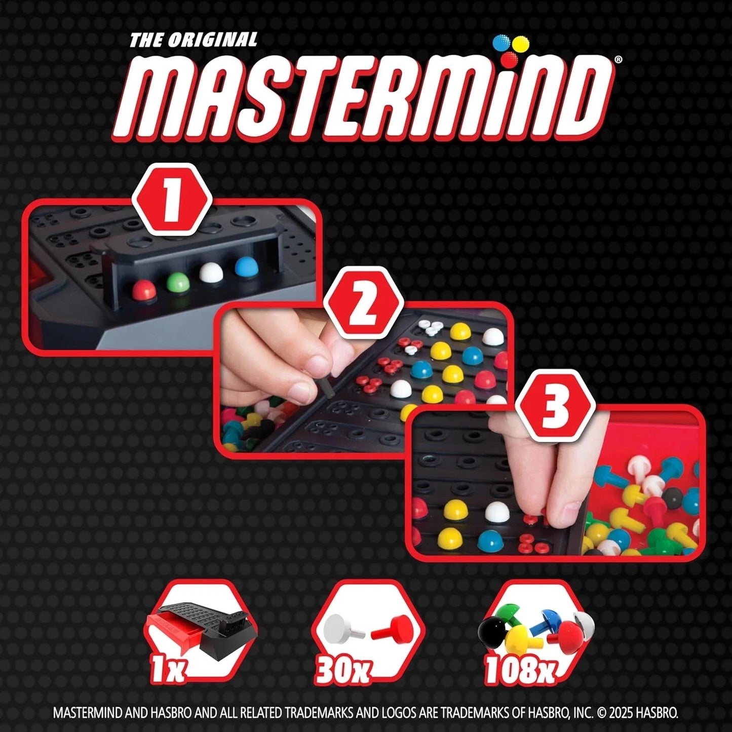 Mastermind The Original – Classic Code Cracking Strategy Game for 2 Players (Ages 8+)
