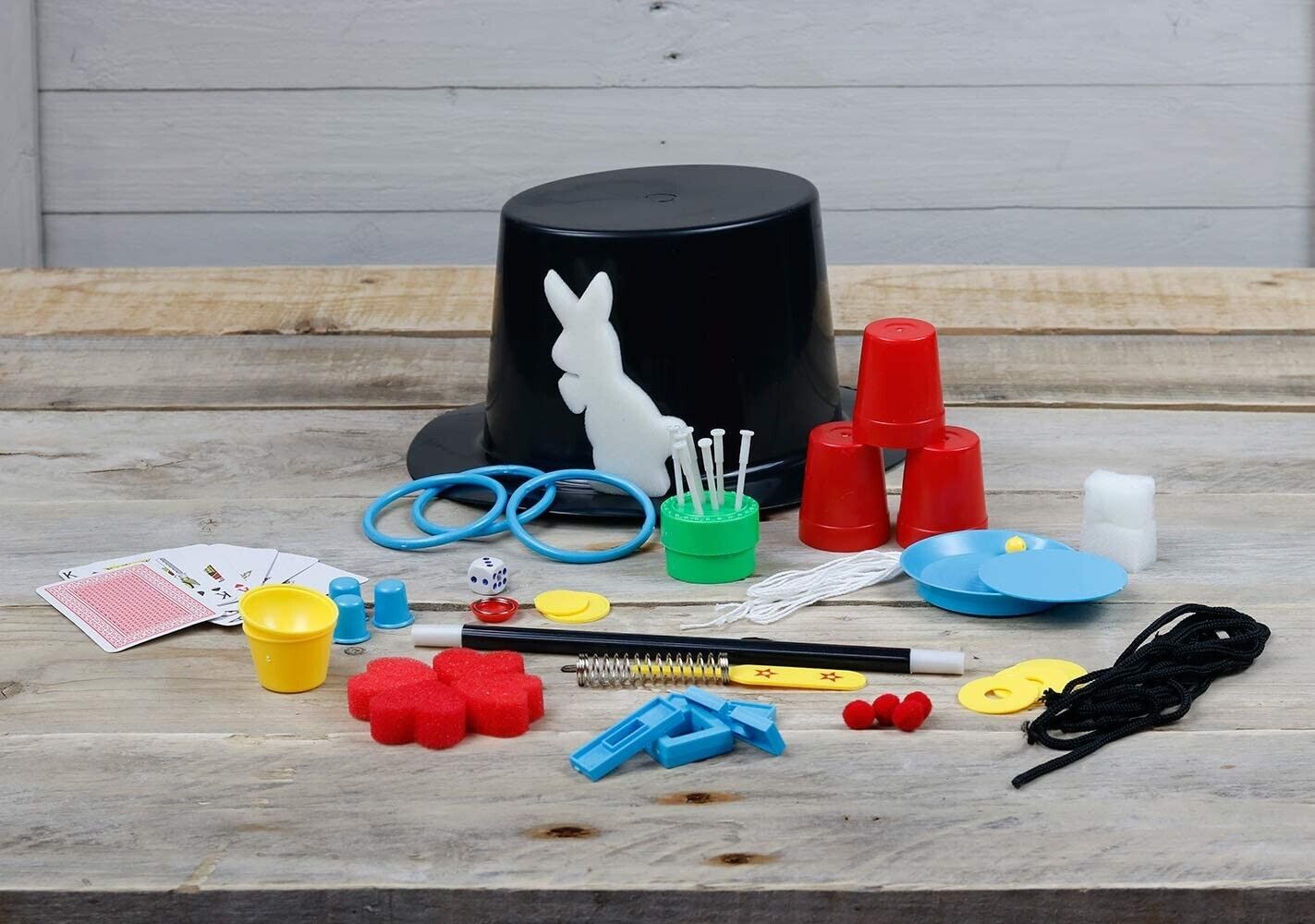 Magic Tricks Set for Kids Magic Wand Magician's Hat & Rabbit Trick Age 6+ Gift