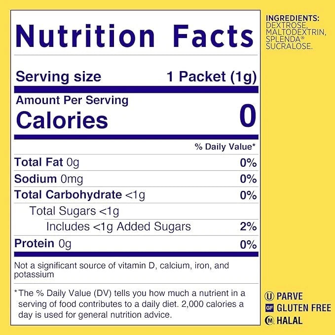 Splenda Zero Calorie Sweetener Box 1000 Packets