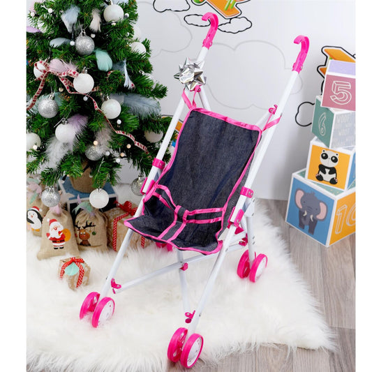 Baby Doll Toy Stroller with 22cm Rag Doll - BUNDLE