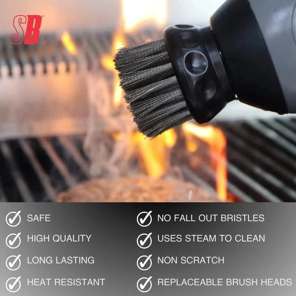 Sizzle Buddy BBQ Cleaning Brush with Scraper Stainless Steel