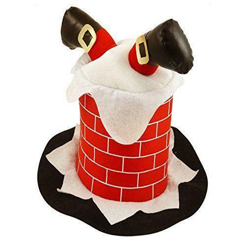 Christmas Santa Chimney Novelty Hat Fancy Dress Xmas Party Accessory Costume