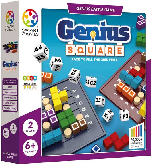 Smart Games - Genius Square | Fast-Paced Puzzle Game for 1-2 Players