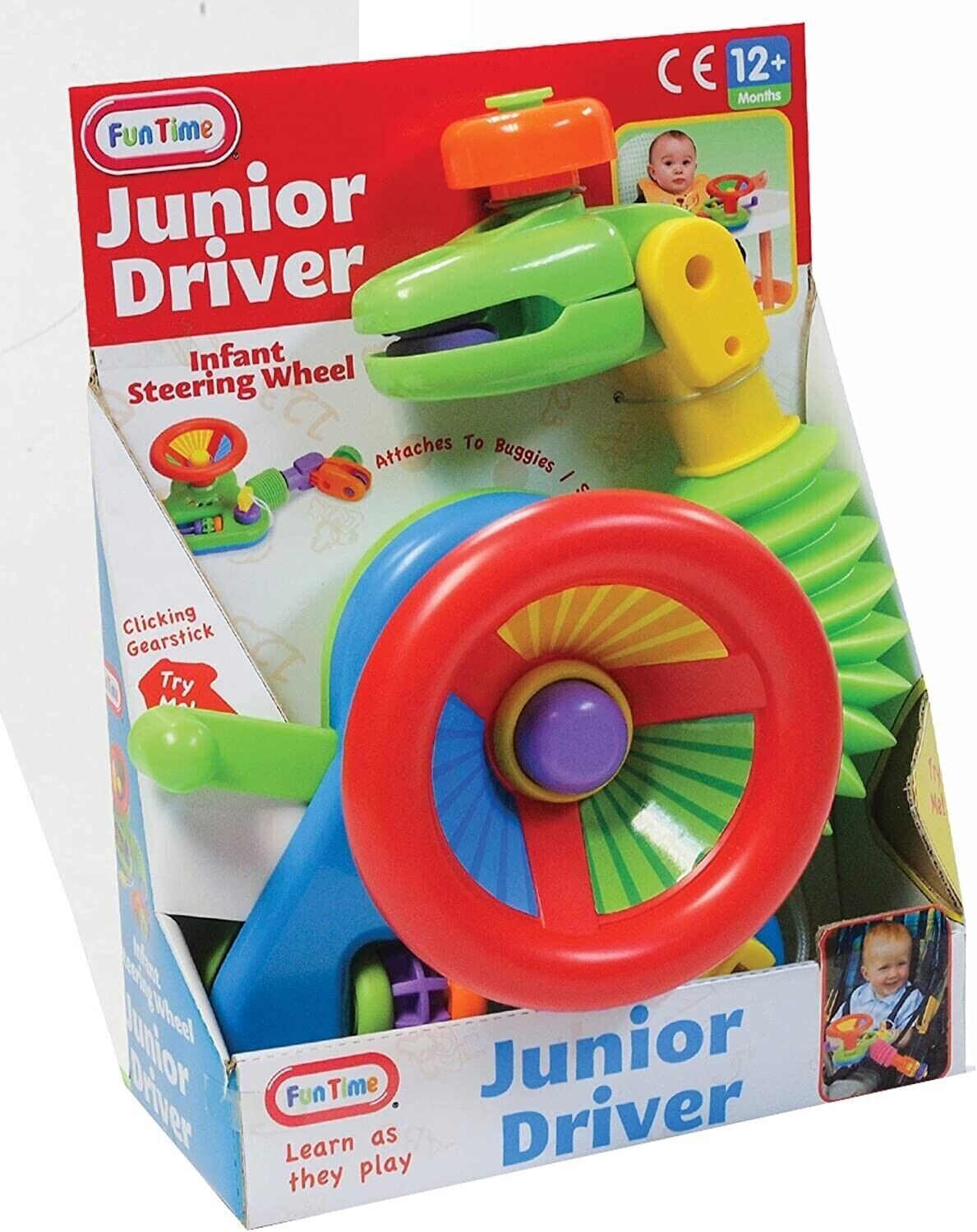 JUNIOR DRIVER CAR Steering Wheel Activity Kids Toy Buggy Stroller Baby Toddler